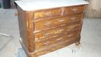 OUDE MACHONIEHOUTEN COMMODE MET MARMER, Ophalen