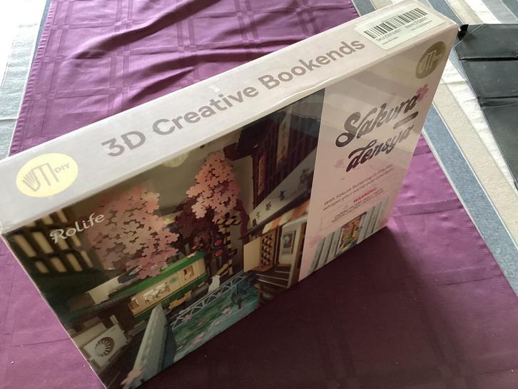 3D creative bookends Sakura, Hobby en Vrije tijd, Knutselen, Nieuw, Knutselwerk, Ophalen of Verzenden