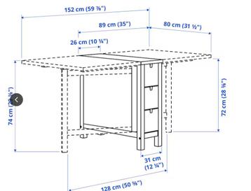 klaptafel grijs NORDEN beschikbaar voor biedingen
