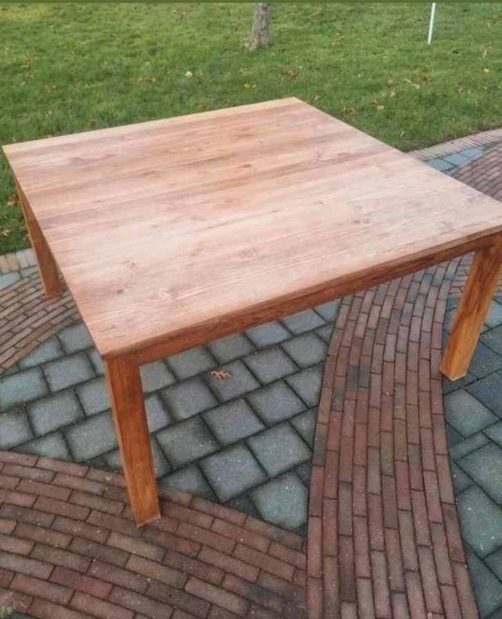 Teak eettafel, Huis en Inrichting, Tafels | Eettafels, Zo goed als nieuw, 150 tot 200 cm, 150 tot 200 cm, Vijf personen of meer