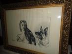 J.Vandenberghe (1930)-"De mooie en het beest"-Zie PIRON, BAS, Antiek en Kunst, Ophalen of Verzenden