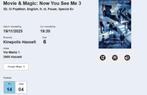 1 Movie & Magic: Now You See Me 3 19/11 kinepolis Hasselt, Tickets en Kaartjes, Eén persoon, Ticket of Toegangskaart
