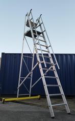 Magazijntrap Zarges Bordestrap 6-7-10- Mobiele platform, Doe-het-zelf en Bouw, Ladders en Trappen, Ophalen of Verzenden, Zo goed als nieuw