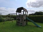 Dubbele schommel: glijbaan, klimwand, speeltoren Jungle Gym, Ophalen, Gebruikt, Glijbaan