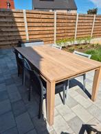 Eiken houten tafel 201cmx101cm, Tuin en Terras, Ophalen, Zo goed als nieuw