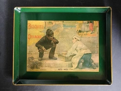 Biscuits Delacre. Schaaltje met schilderij van Paul Chocarne, Verzamelen, Merken en Reclamevoorwerpen, Gebruikt, Overige typen