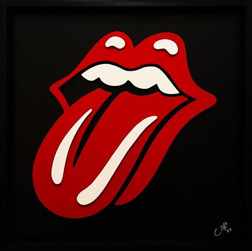 Rolling Stones | Tong-logo | 3D houten schilderij, Antiek en Kunst, Kunst | Schilderijen | Modern, Ophalen of Verzenden