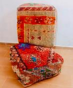 Schitterende boho chic berber zitkussens, poefen uit marokko, Ophalen, Zo goed als nieuw