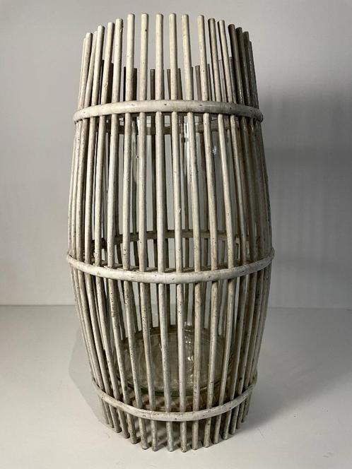 Lanterne/Vase - 35cm - Bois & Verre, Maison & Meubles, Accessoires pour la Maison | Vases, Neuf, Autres couleurs, Moins de 50 cm