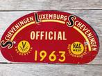 plaque d'immatriculation du rallye 1963 Scheveningen Luxembo, Collections, Marques & Objets publicitaires, Comme neuf, Enlèvement ou Envoi