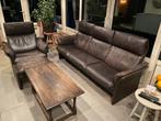 lederen salon, Ophalen, Gebruikt, Hout, Rustiek