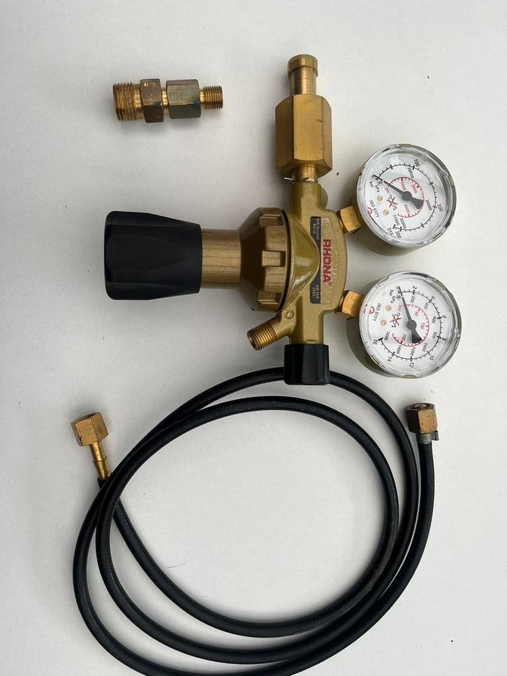 Stikstof drukregelaar/ontspanner te koop, Doe-het-zelf en Bouw, Meetapparatuur, Zo goed als nieuw, Ophalen