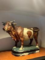 originele oude koe in gips uit oude slagerij of beenhouwerij, Antiquités & Art, Enlèvement