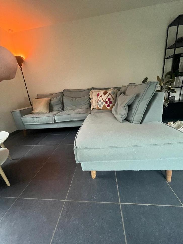 Canapé 2,5 places à vendre vert gris bleu, Maison & Meubles, Canapés | Coins salons complets, Utilisé, Tissus, Enlèvement