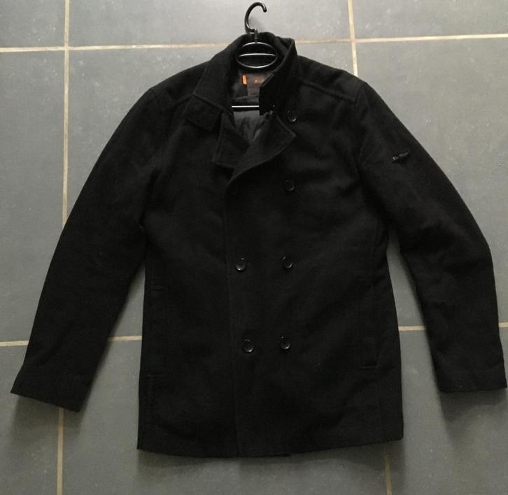 Ben Sherman zwarte mantel winter maat medium, Kleding | Heren, Jassen | Winter, Zo goed als nieuw, Ophalen of Verzenden