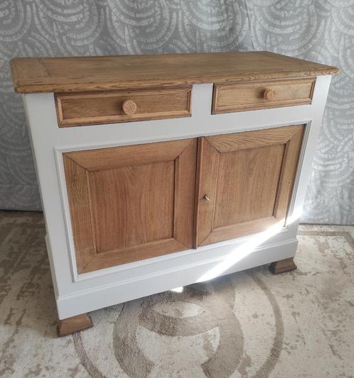 Buffet 2 portes 2 tiroirs relooké, Huis en Inrichting, Kasten | Buffetkasten, Zo goed als nieuw, Minder dan 100 cm, 100 tot 150 cm