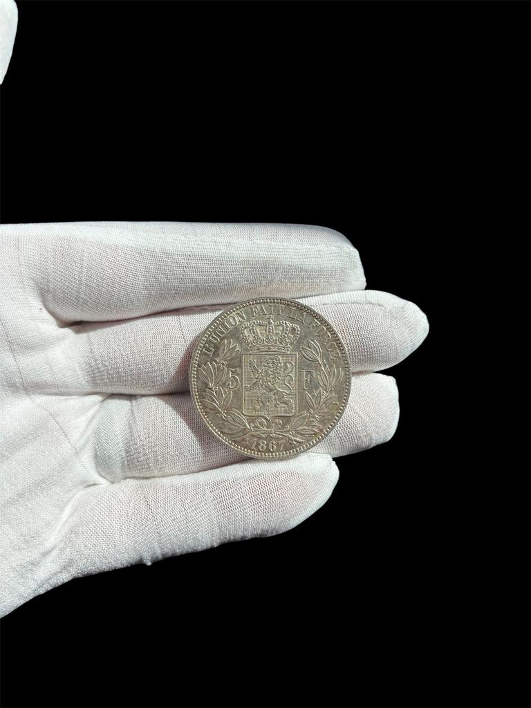 Pièce en argent - 5 Frank Leopold II, Enlèvement ou Envoi, Monnaie en vrac, Argent, Argent
