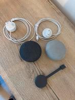 Google Nest Mini (2x) + Chromecast – Smart Home Set, Enlèvement ou Envoi, Comme neuf