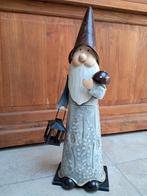 Tuinbeeld: grote tuinkabouter (zie foto's), Ophalen of Verzenden, Zo goed als nieuw, Metaal, Tuinkabouter