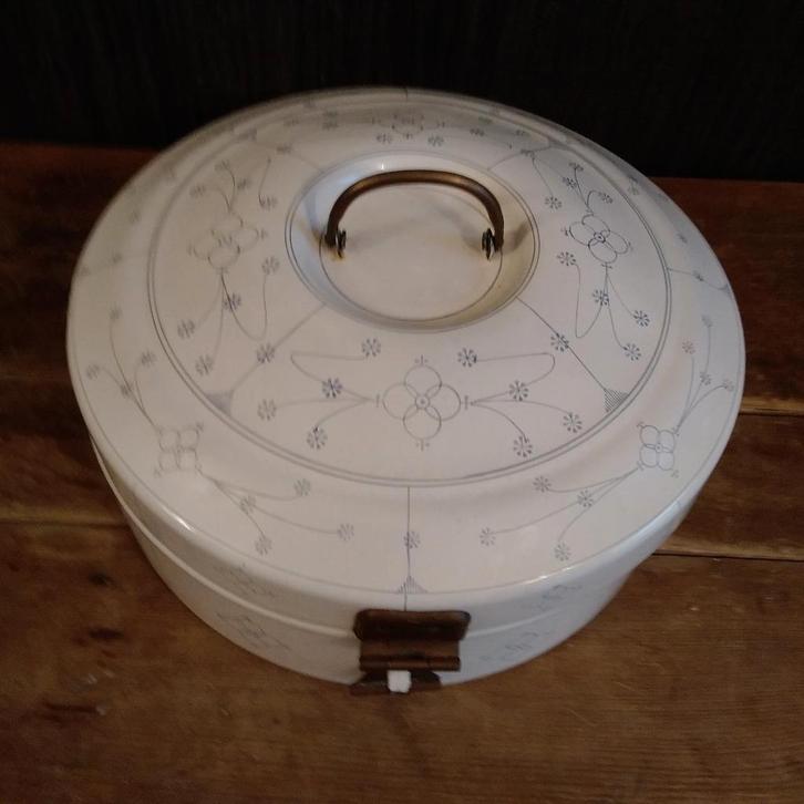 Prachtige vintage Duitse emaille brood/taarten bak ’50-60, Antiek en Kunst, Curiosa en Brocante, Verzenden