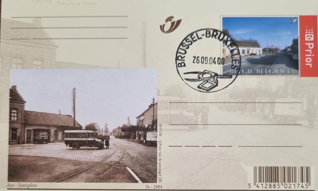 10 x Carte BK118 - BK127 Passé et présent 2004, Collections, Enlèvement ou Envoi, 1980 à nos jours, Ville ou Village