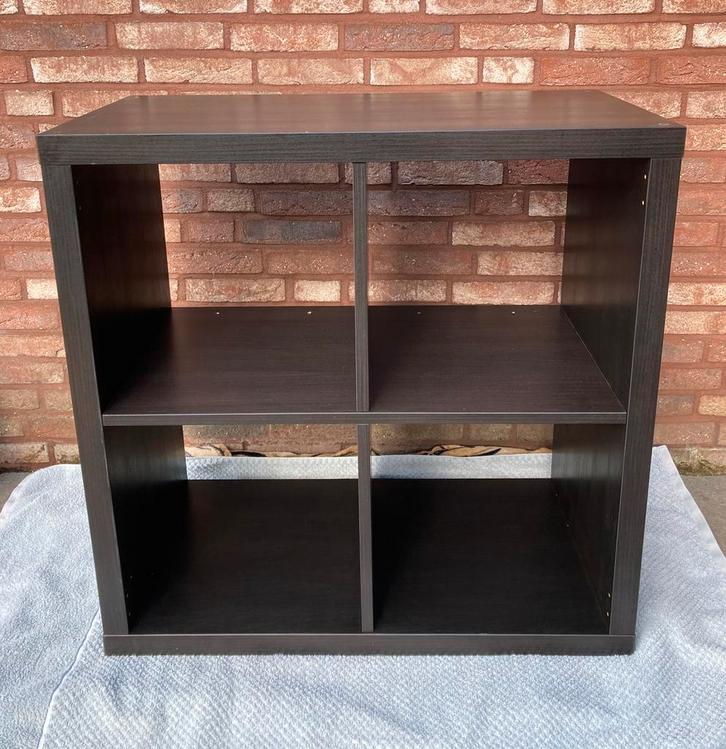 Armoire Ikea Kallax 2x2 brun noir - 77x77 cm, Enfants & Bébés, Chambre d'enfant | Commodes & Armoires, Utilisé, Armoire, Enlèvement