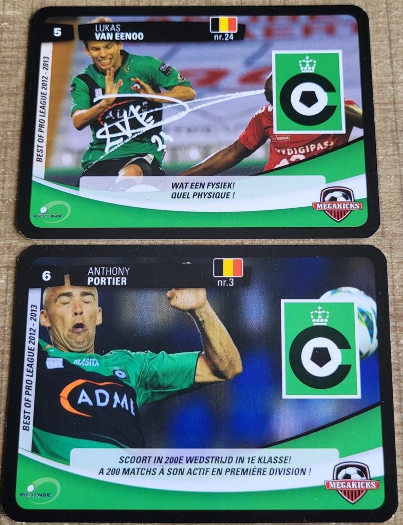 Cercle Brugge seizoen 2012-2013: 2 Megakicks kaarten, Ophalen of Verzenden, Zo goed als nieuw, Poster, Plaatje of Sticker