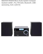 MEDION P64935 Micro Audio System Compact Systeem Zwart, Microset, Tuner of Radio, Zo goed als nieuw, Ophalen