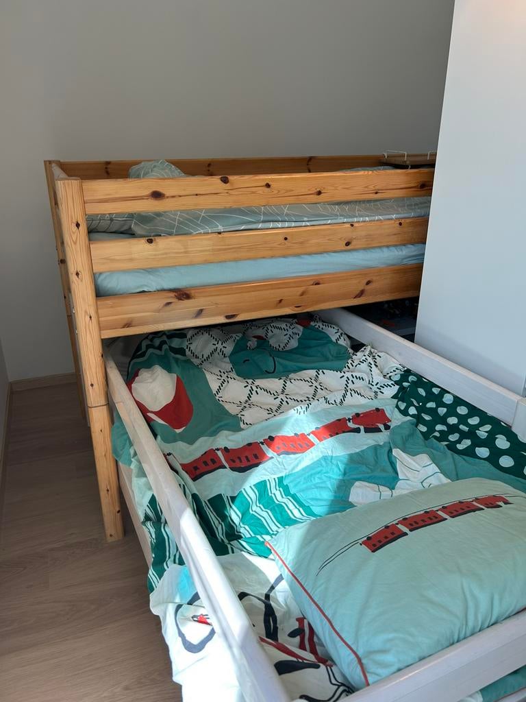 Flexa houten stapelbed/ hoogslaper, Enlèvement, Utilisé, Lits superposés
