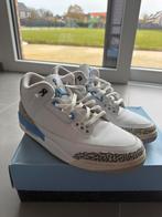 Air jordan 3 Retro white valor blue tech grey pointure 49,5, Enlèvement, Comme neuf
