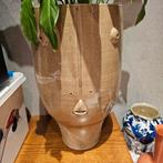 Facepot. Aardewerk. Bloempot. Gezicht., Huis en Inrichting, Overige kleuren, 50 tot 75 cm, Aardewerk of Porselein, Nieuw