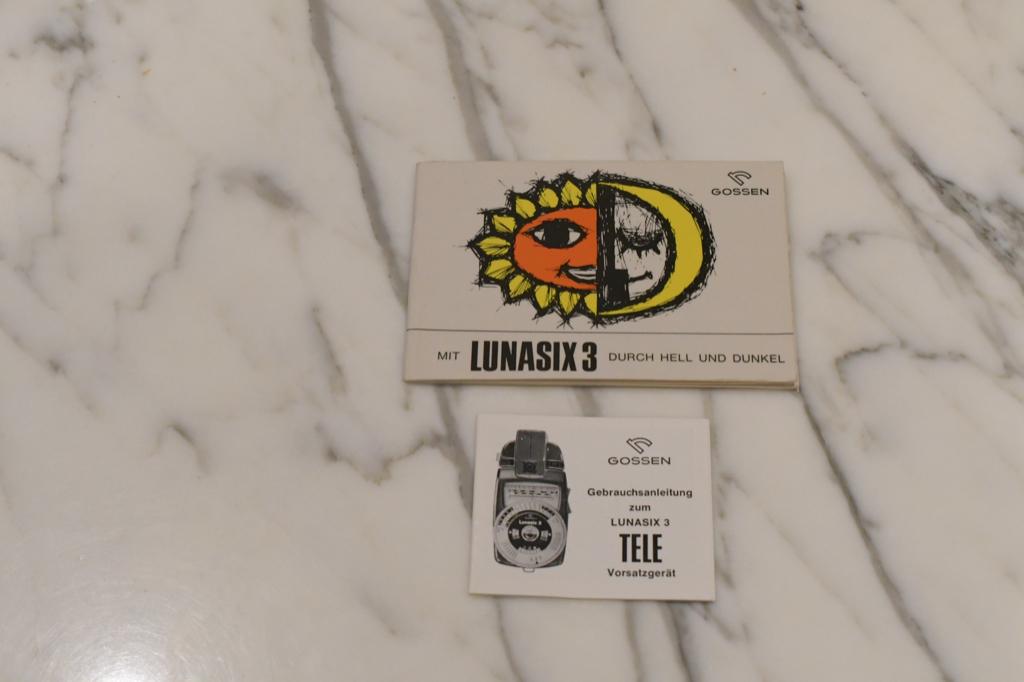 Manuel Gossen Lunasix 3 et Tele, TV, Hi-fi & Vidéo, Photo | Studio photo & Accessoires, Enlèvement ou Envoi, Comme neuf, Autres types