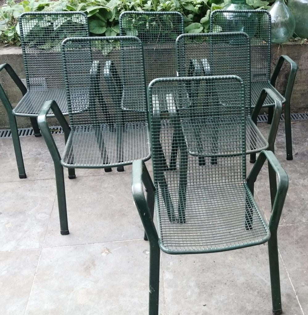 6 vintage tuinstoelen 'Emu Rio' stijl, Ophalen