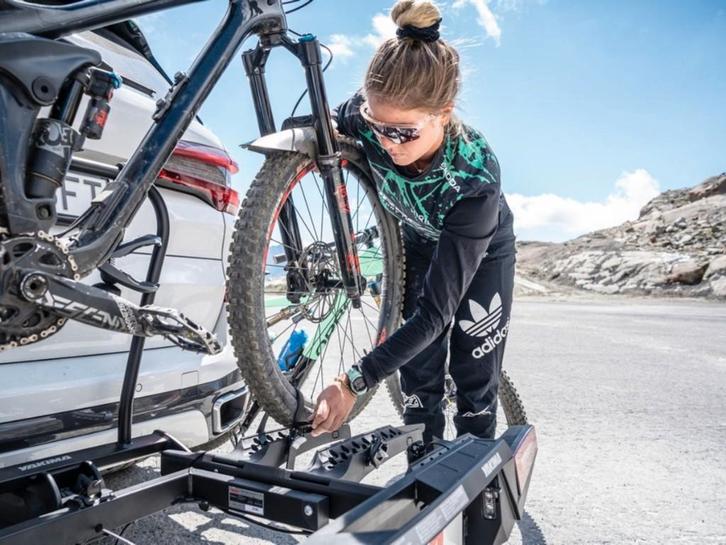 Fietsendrager Yakima Foldclick EVO 2, Auto diversen, Fietsendragers, Nieuw, Trekhaakdrager, 2 fietsen, Brede banden, Elektrische fiets