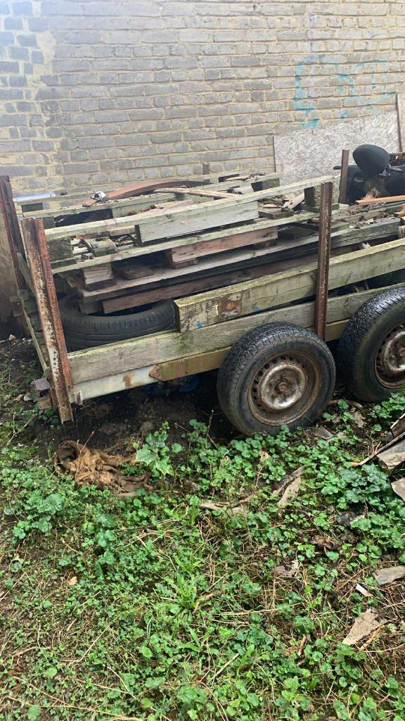 remorque trois essieux agricole ou bois ou autre 3 tonnes, Auto diversen, Aanhangers en Bagagewagens, Gebruikt, Ophalen