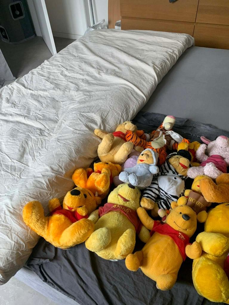 knuffels Winnie the Pooh en 2 minions, Autres marques, Comme neuf, Enlèvement, Autres types