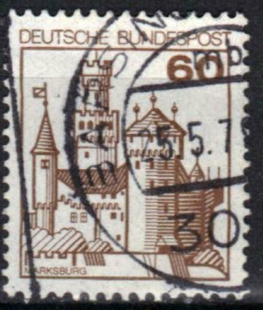 Duitsland Bundespost 1977 - Yvert 765 - Kastelen (ST), Verzenden, Gestempeld