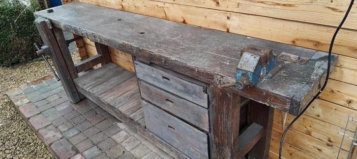 Oude retro werkbank, Doe-het-zelf en Bouw, Werkbanken, Gebruikt, Ophalen