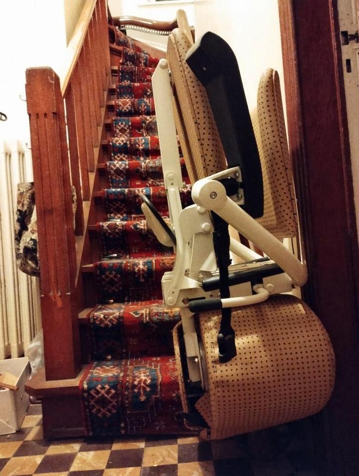 Gratis Thyssens Krupp Traplift Monolift type Flow 1 FCO, Diversen, Trapliften, Gebruikt, Met bocht, Ophalen