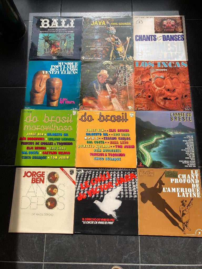 Lot 26 minder courante Wereldmuziek LP's = 20€, 12 pouces, Pressage original, Enlèvement ou Envoi, Comme neuf
