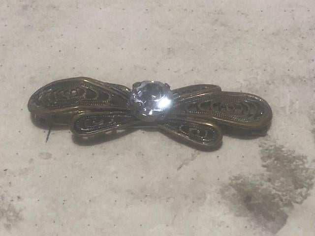 Broche bijoux ancienne, Bijoux, Sacs & Beauté, Bijoux anciens, Enlèvement ou Envoi, Autres matériaux, Broche, Avec pierre précieuse