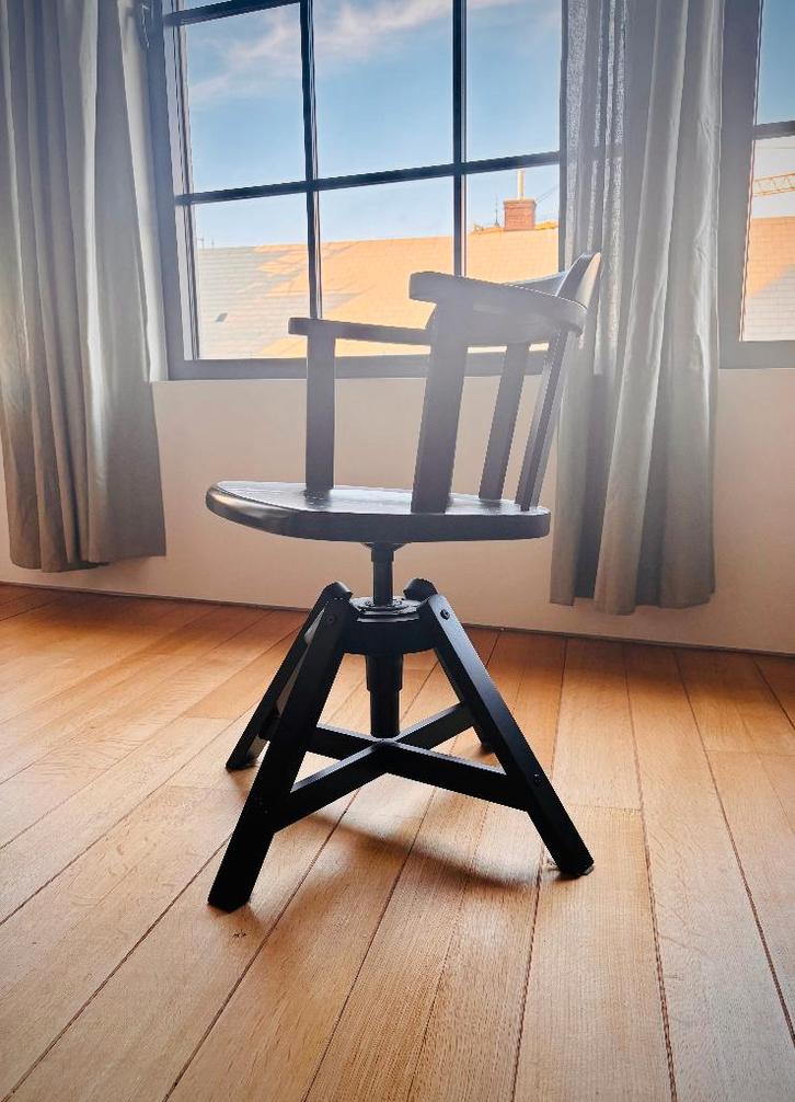 Chaise pivotante IKEA FEODOR – noire, Maison & Meubles, Chaises de bureau, Utilisé, Chaise de bureau, Noir, Enlèvement