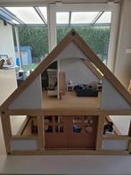 Retro houten poppenhuis, Kinderen en Baby's, Speelgoed | Poppenhuizen, Ophalen, Gebruikt, Poppenhuis