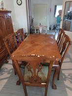 Eiken tafel en 6 stoelen, Enlèvement, Utilisé