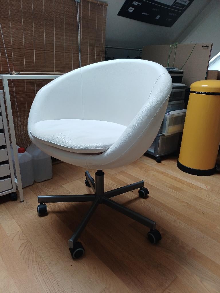 Comfortabele bureaustoel SKRUVSTA, Maison & Meubles, Chaises de bureau, Comme neuf, Chaise de bureau, Blanc, Enlèvement
