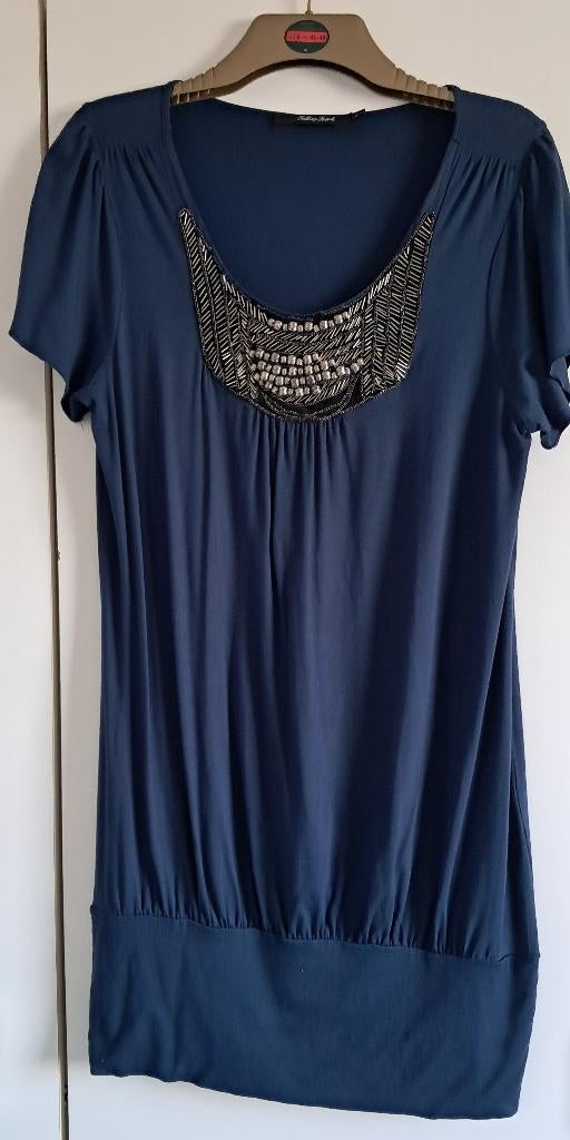 Lange bloes "Talking French" Large, Talking French, Blauw, Maat 42/44 (L), Ophalen of Verzenden