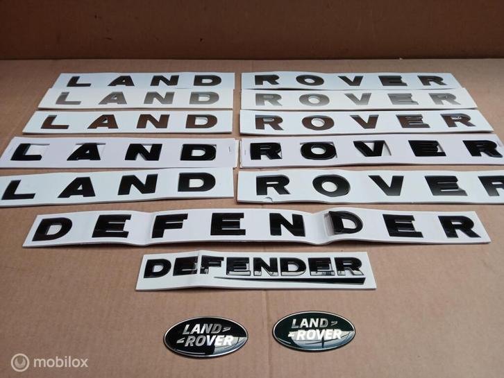 Logo LAND ROVER DEFENDER letters motorkap achterklep, Auto-onderdelen, Klein materiaal, Nieuw, Ophalen of Verzenden