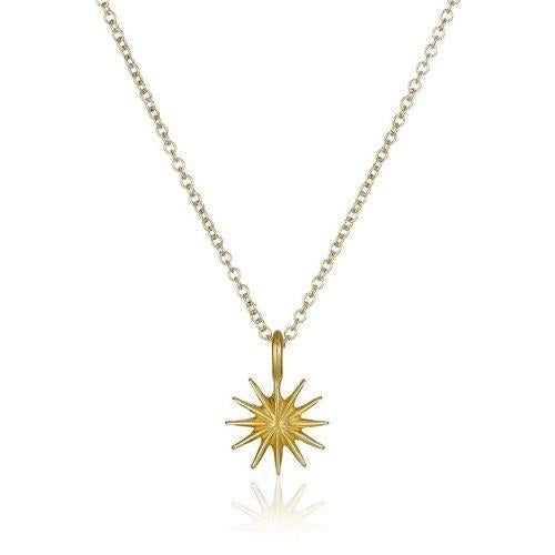 Wens ster goudkleurig aan ketting, op cadeaukaartje, Handtassen en Accessoires, Kettingen, Nieuw, Goud, Ophalen of Verzenden