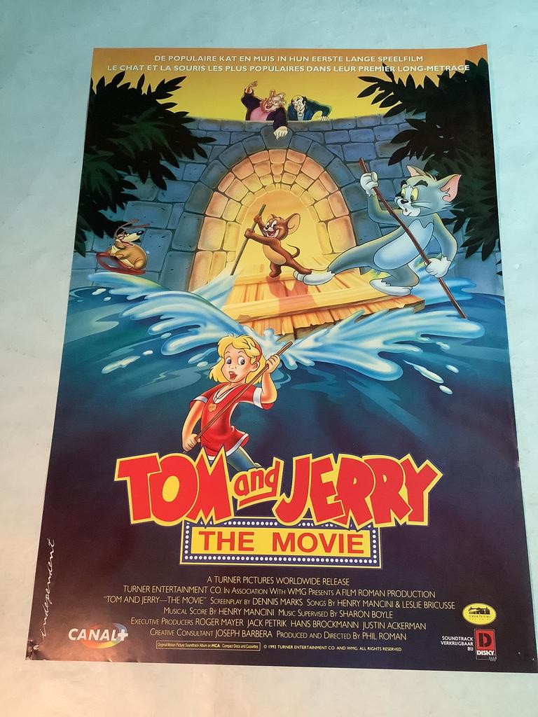TOM & JERRY   filmposter   40-60 cm   Used, Verzamelen, Posters, Ophalen of Verzenden