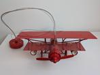 maison - lampe en forme d'avion biplan rouge, Ophalen, Gebruikt, Metaal